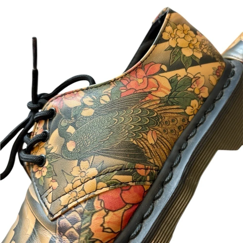 Dr. Martens X Evisu Wagara Tattoo Sleeve Koi Fish Oxfords Shoes Unisex